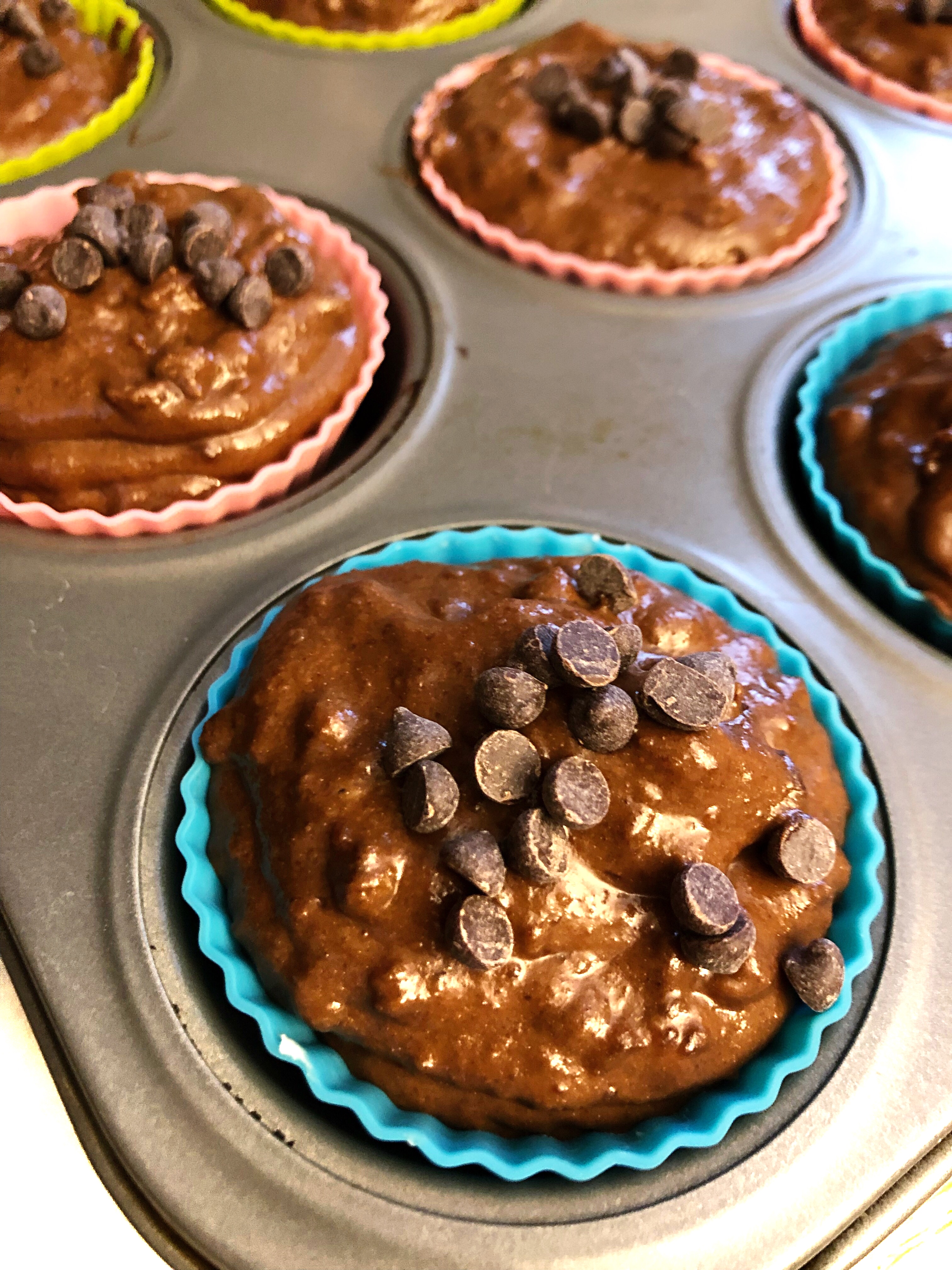 Vegan Paleo Chocolate Chip Muffins